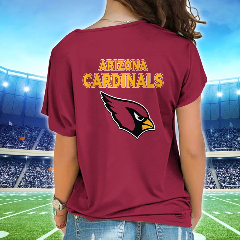 Arizona Cardinals Women's One Shoulder Shirt Back
