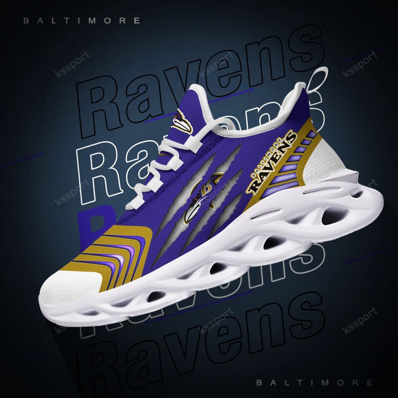 Baltimore Ravens Yezy Running Sneakers Image 3