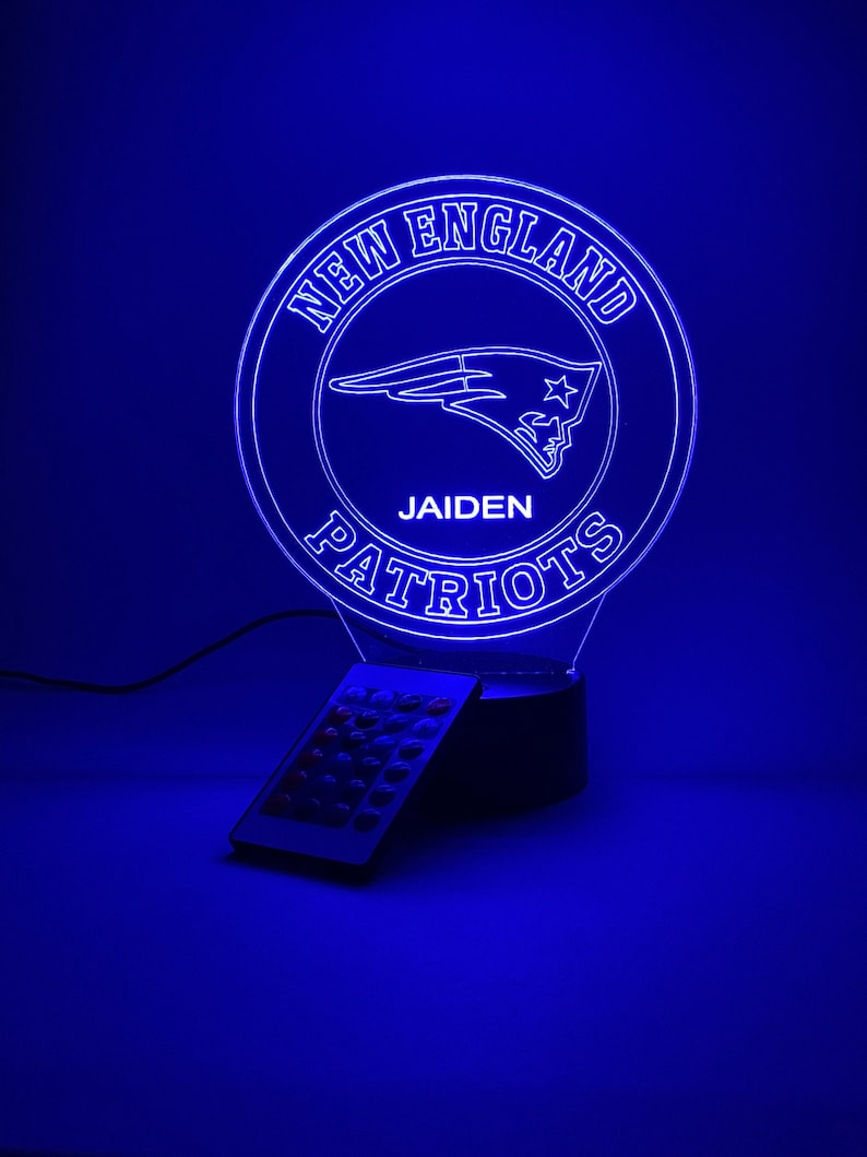 New England Patriots lamp with changing colors