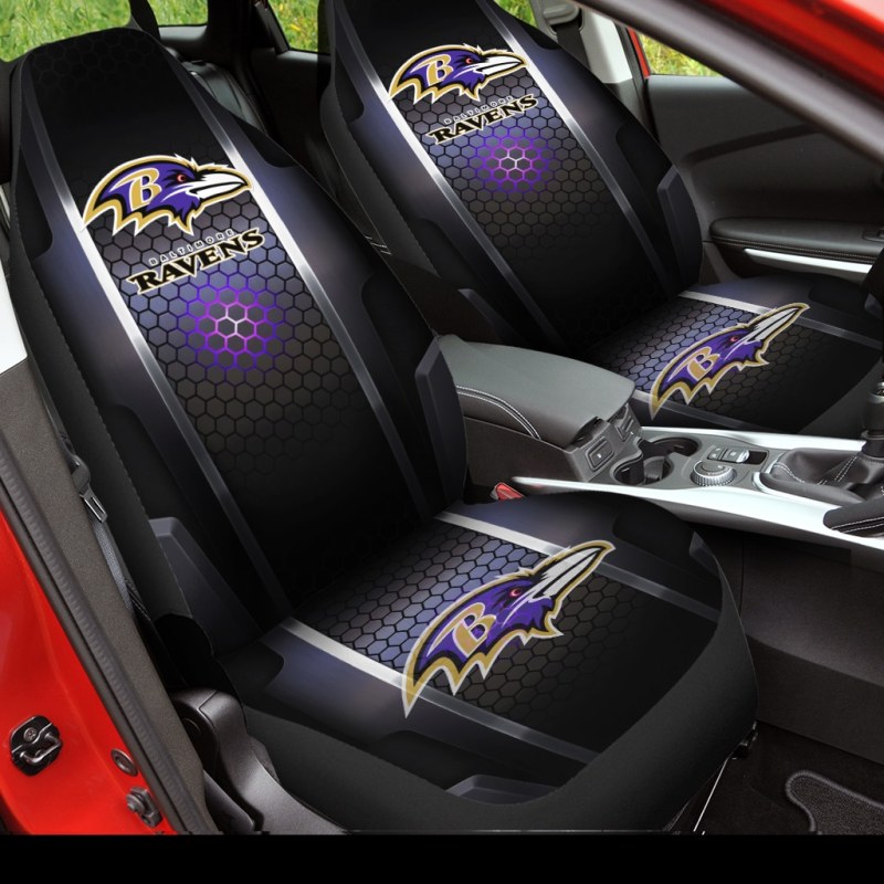 Baltimore Ravens Car Seat Covers - Mockup 2