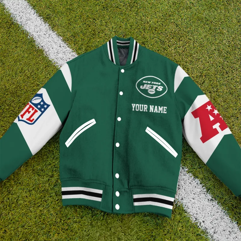 New York Jets Varsity Jacket Image 3