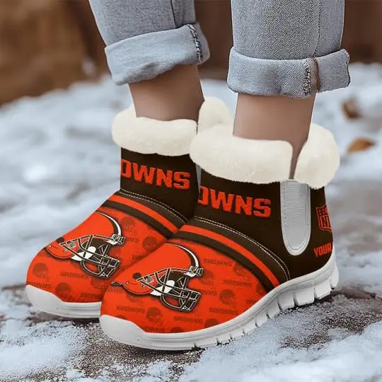 Cleveland Browns Comfy Winter Snow Boots