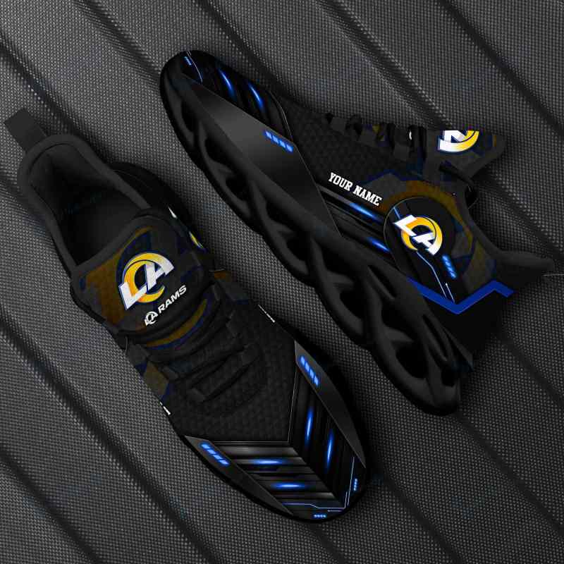 Los Angeles Rams Personalized Yezy Running Sneakers