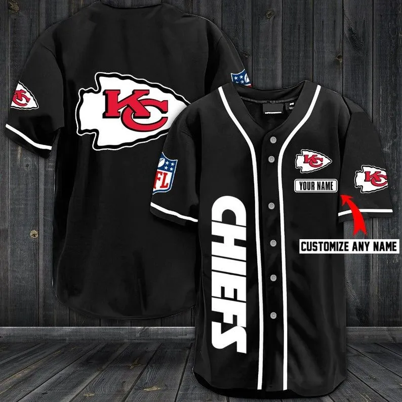 Kansas City Chiefs Personalized Baseball Jersey