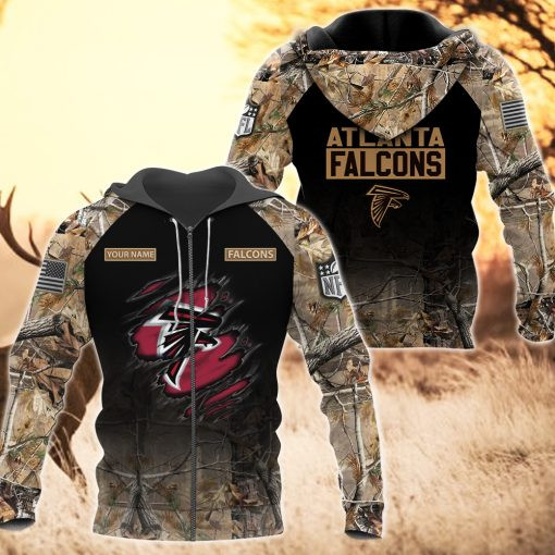 Atlanta Falcons Personalized All Over Printed Sweater Back View