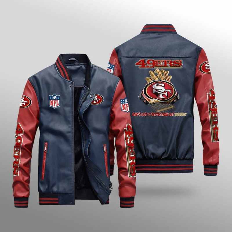 San Francisco 49ers Leather Bomber Jacket