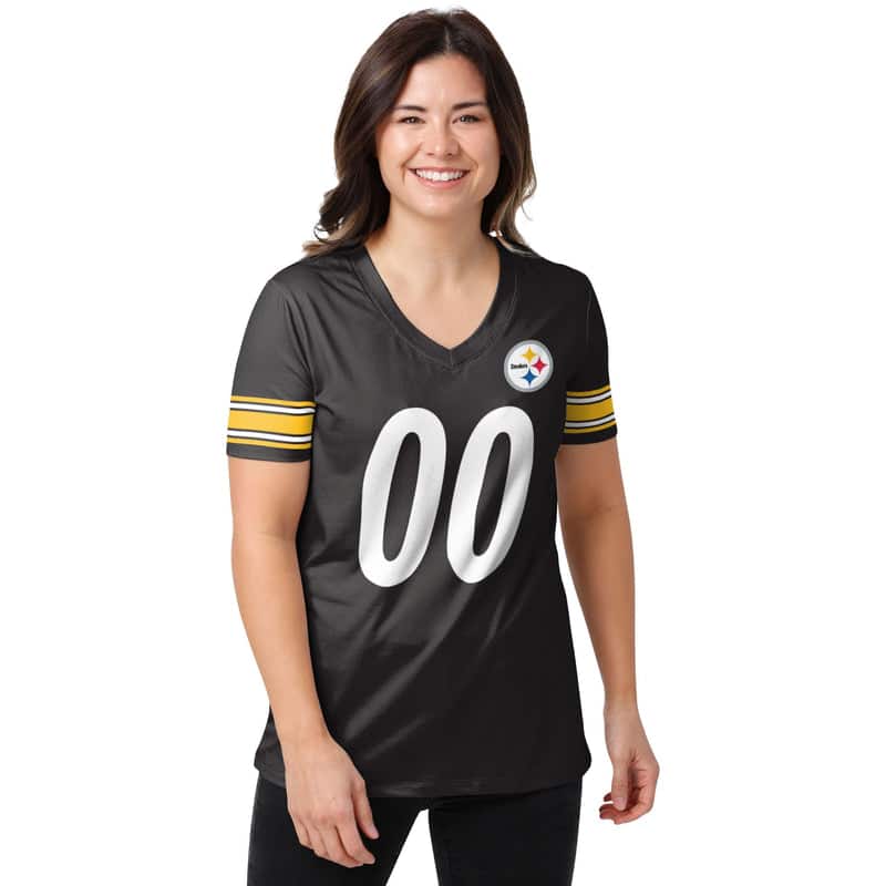 Pittsburgh Steelers V-neck T-shirt Size Chart