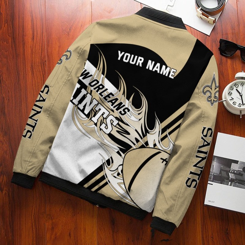 New Orleans Saints Bomber Jacket Mockup 2