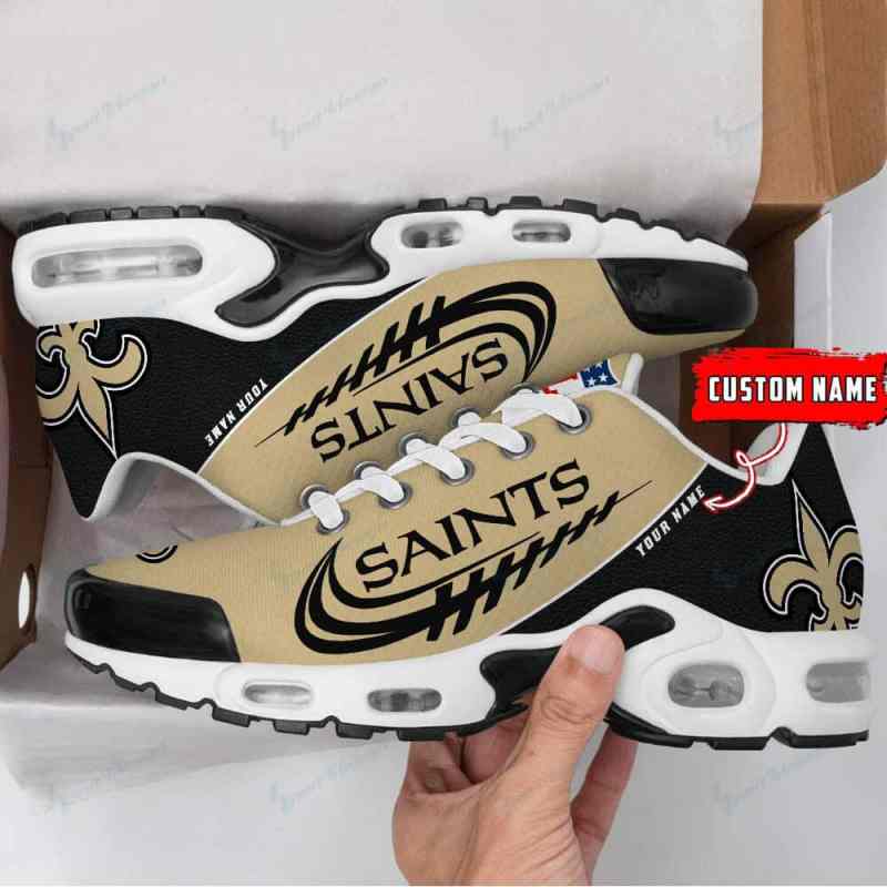 New Orleans Saints Personalized Plus T-N Youth Sneakers