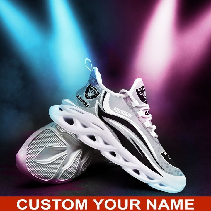 Las Vegas Raiders Yezy Running Sneakers back View