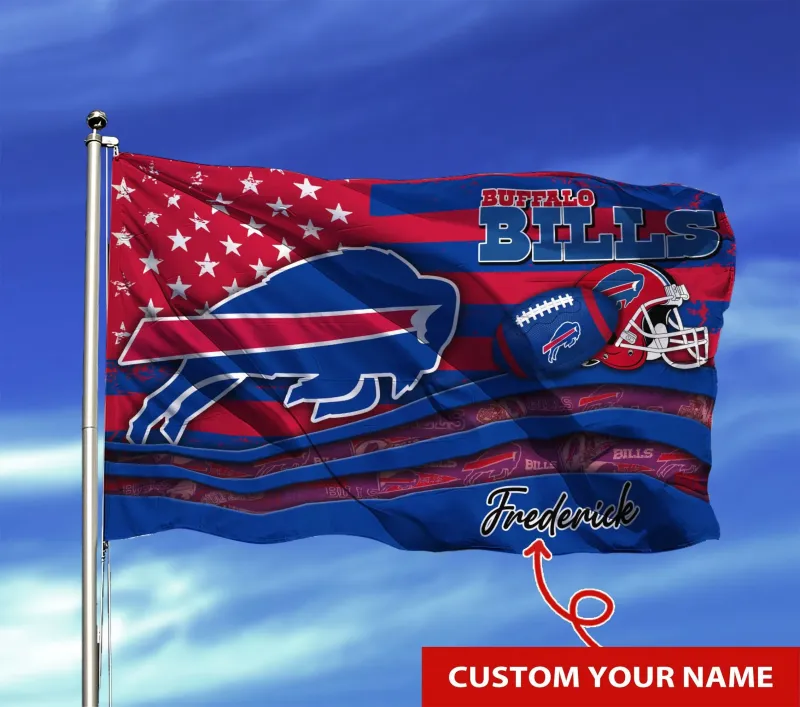 Buffalo Bills Personalized Flag