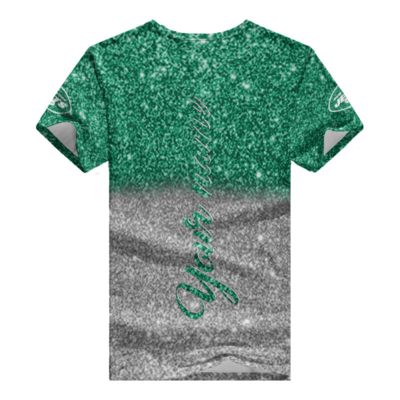 New York Jets Personalized Summer V-neck Women T-shirt
