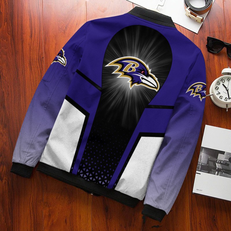 Baltimore Ravens Bomber Jacket Back View