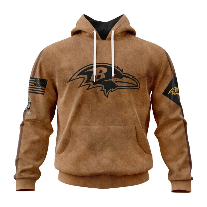 Baltimore Ravens Personalized Salute To Service Hoodie