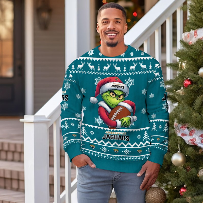 Jacksonville Jaguars Ugly Christmas Sweater - MK Outdoor3