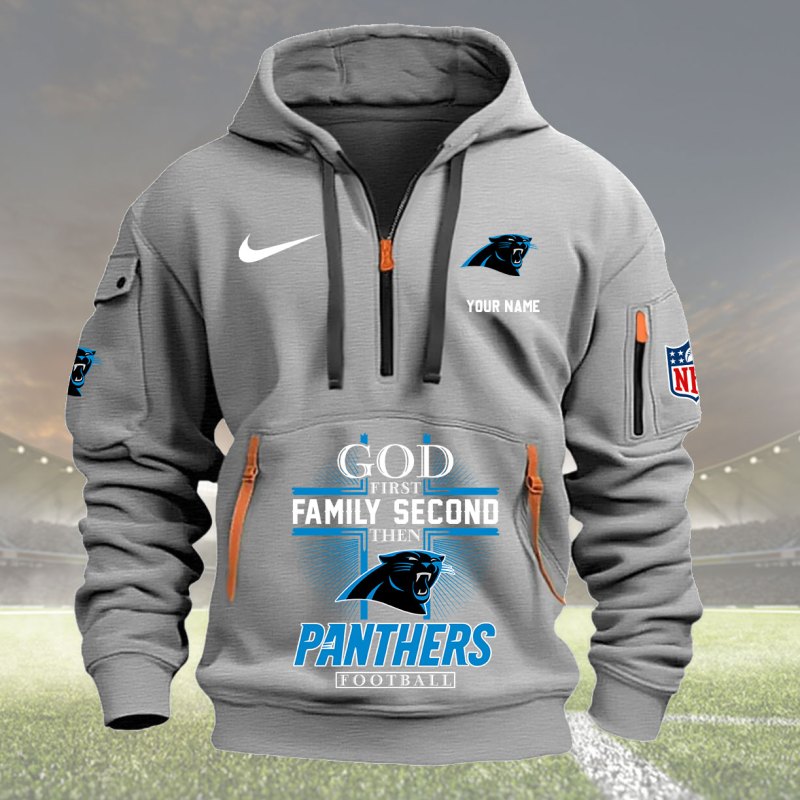 Gray Carolina Panthers Hoodie