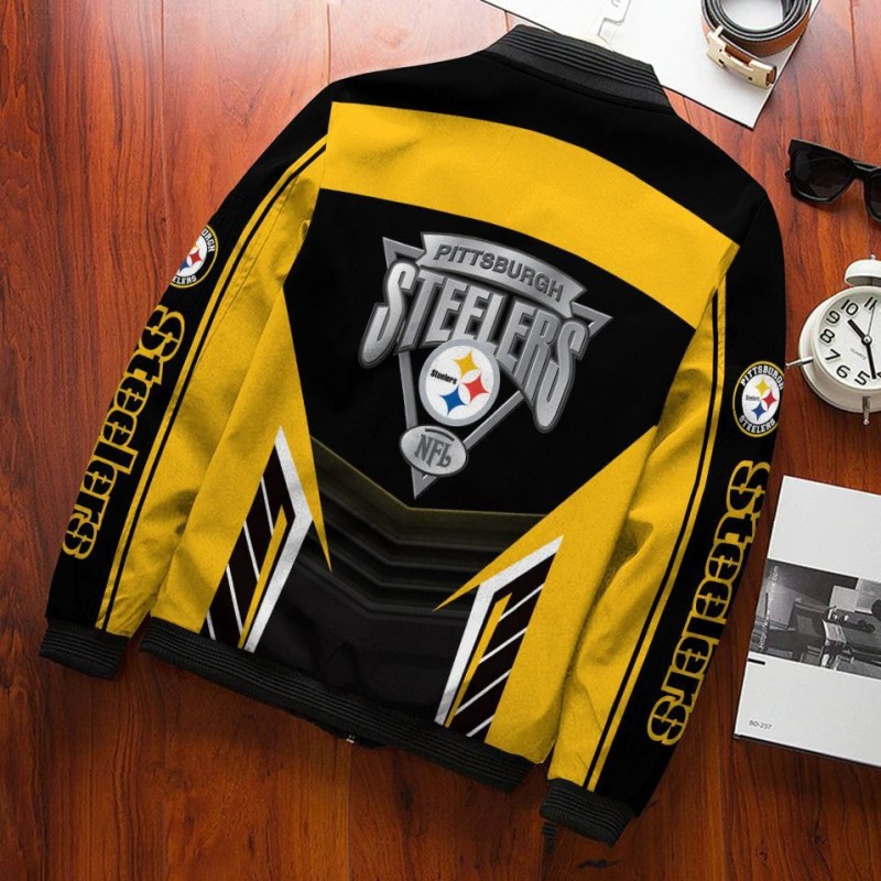 Another view of Pittsburgh Steelers Bomber Jacket
