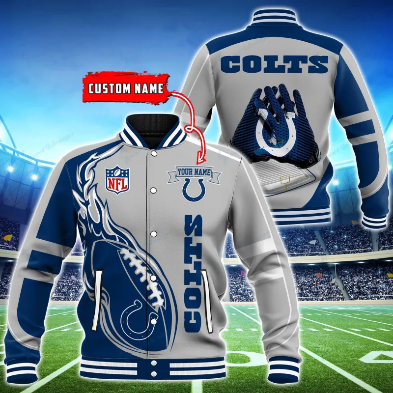 Indianapolis Colts Personalized Baseball Jacket