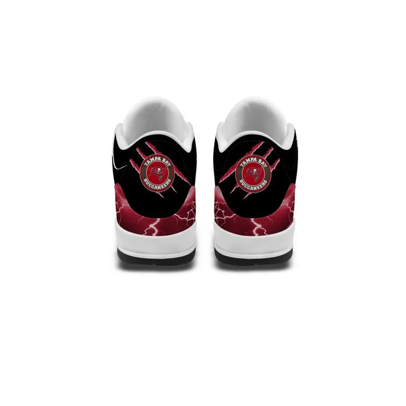 Tampa Bay Buccaneers JD03 White Genuine Leather Shoes