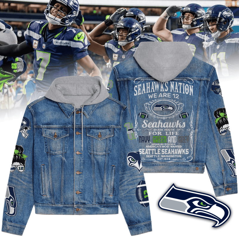 Seattle Seahawks Hooded Denim Jacket