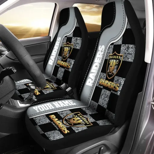 Las Vegas Raiders Personalized Car Seat Cover Design
