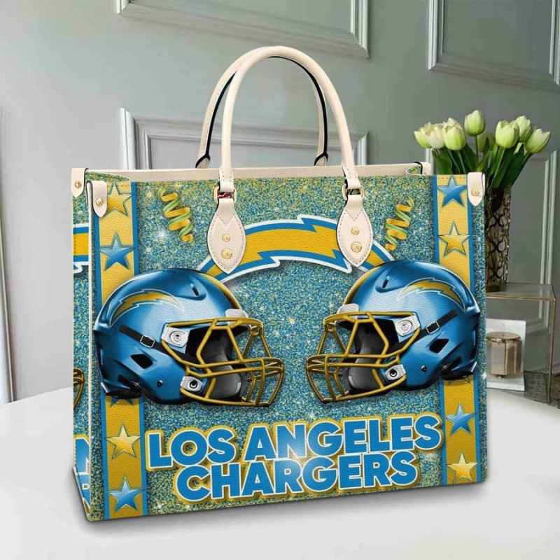 Los Angeles Chargers Leather Hand Bag