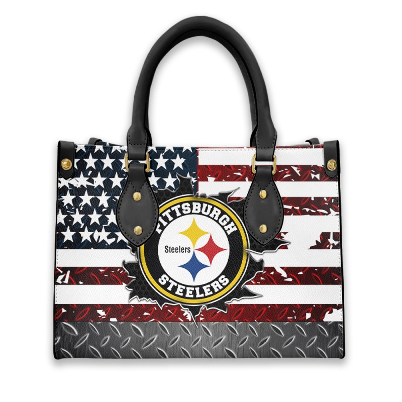 Pittsburgh Steelers Leather Hand Bag Mockup 1