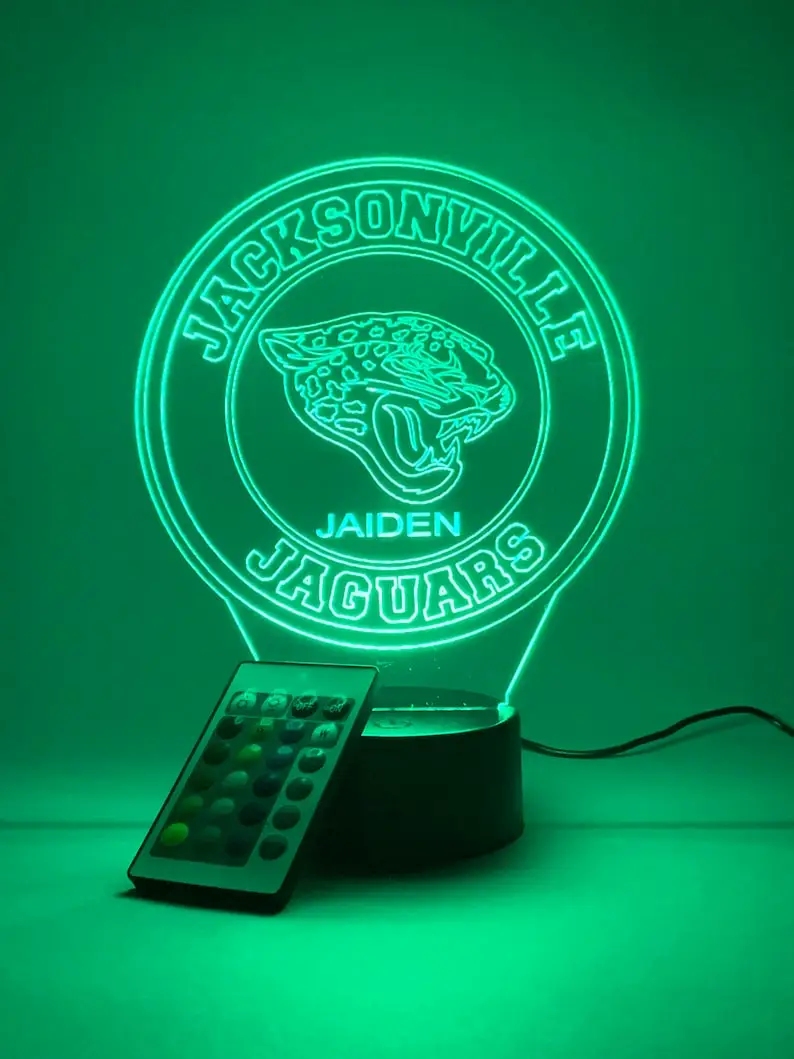 Color Changing Jacksonville Jaguars 3D Lamp