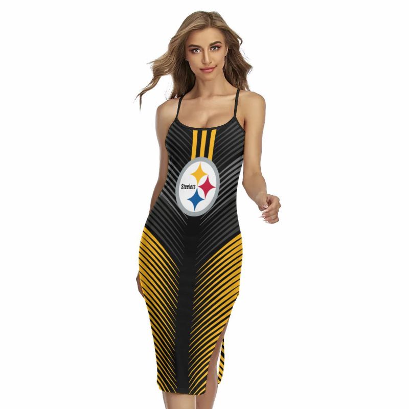 Stylish Back Cross Cami Dress for NFL Fans
