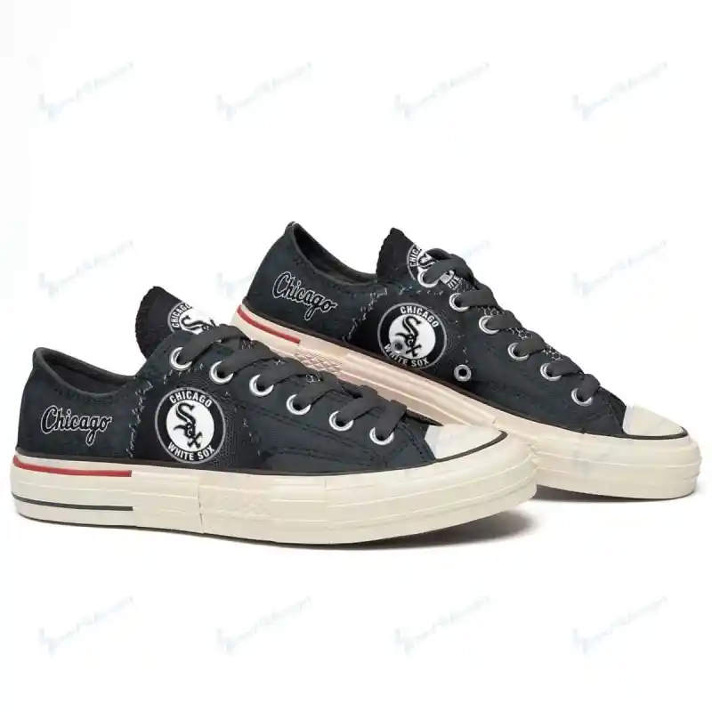 Chicago White Sox New Low Top Canvas Shoes 3