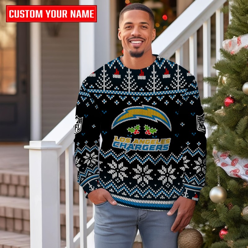 Los Angeles Chargers Ugly Christmas Sweater Image 3