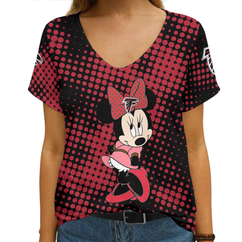 Atlanta Falcons Summer V-neck Women's T-shirt