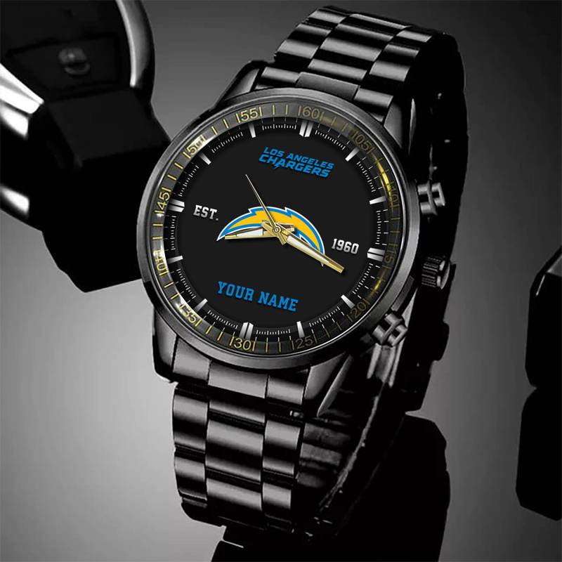 Los Angeles Chargers Black Fashion Watch