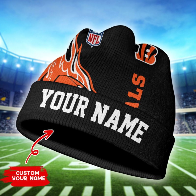 Cincinnati Bengals Personalized Wool Beanie