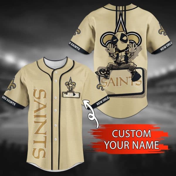 Personalized New Orleans Saints Baseball Jersey