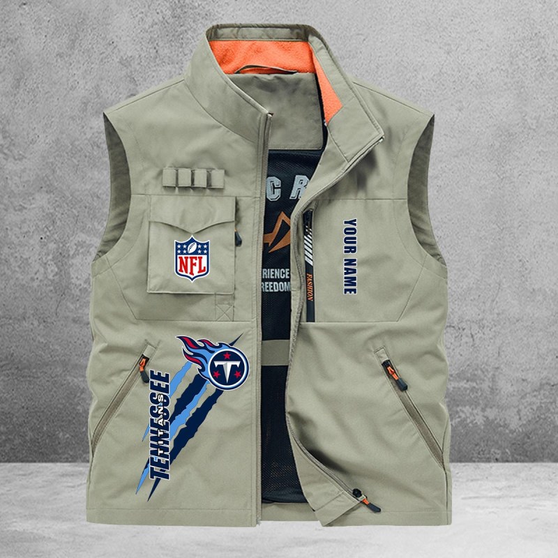 Tennessee Titans Multi-Pockets Vest Detailed View