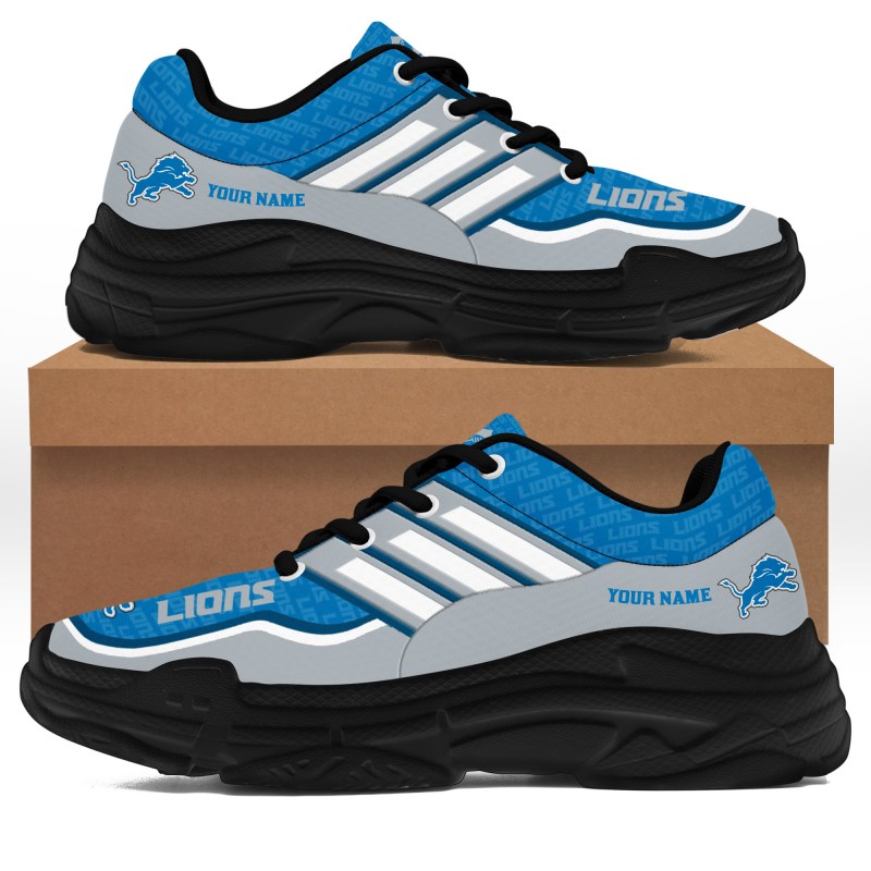 Detroit Lions Personalized Chunky Sneakers