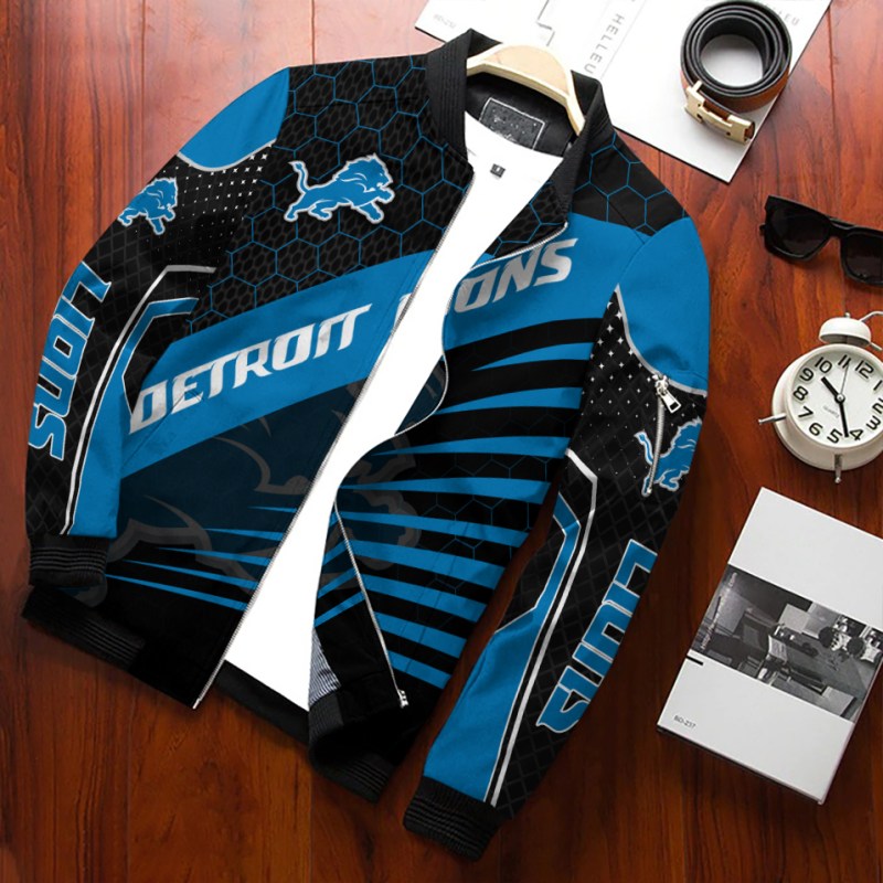 Detroit Lions Personalized Bomber Jacket - Image 3