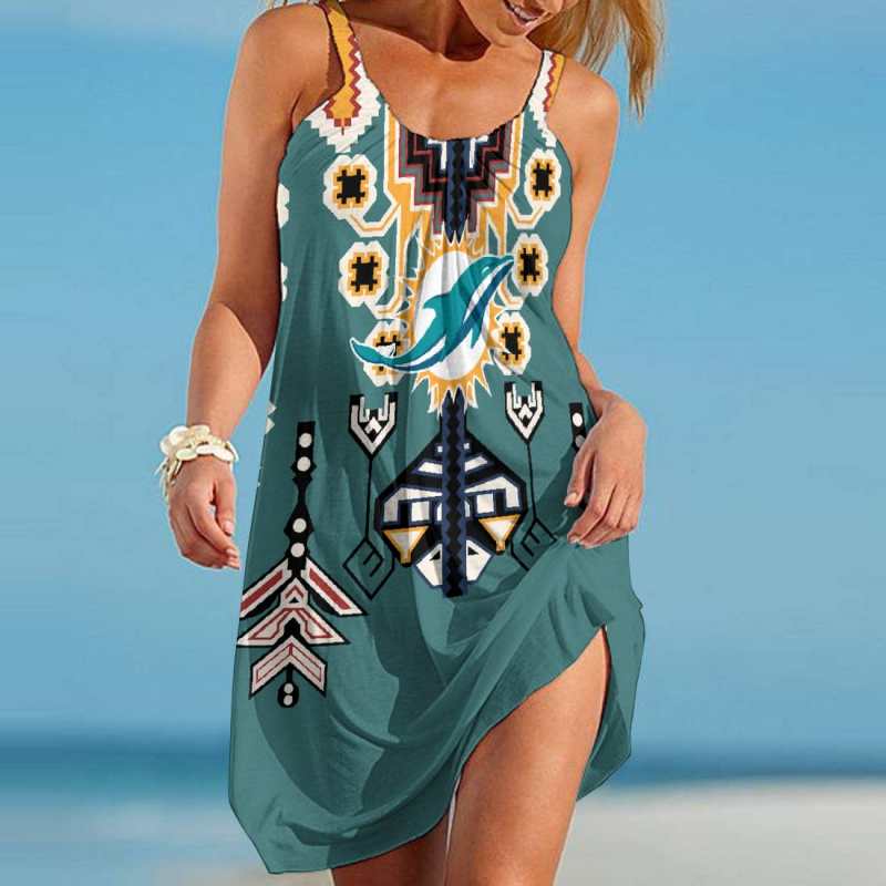 Miami Dolphins Beach Dress Front View