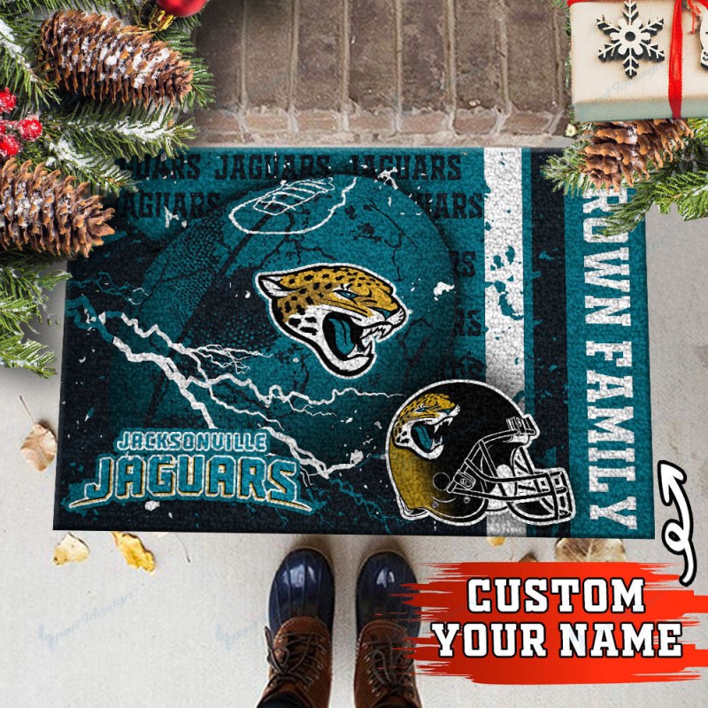 Jacksonville Jaguars Personalized Doormat