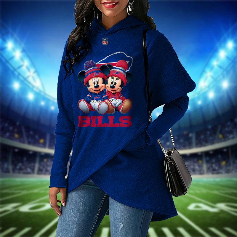 Buffalo Bills Women's Irregular Hoodie Front