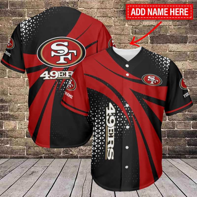 San Francisco 49ers Personalized Baseball Jersey