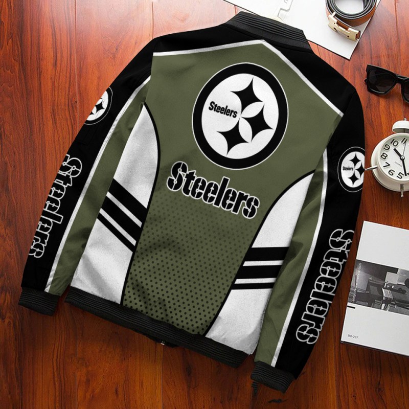 Pittsburgh Steelers Bomber Jacket - Back View