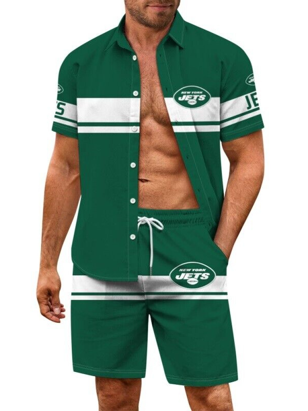 New York Jets Hawaiian Shirt and Shorts