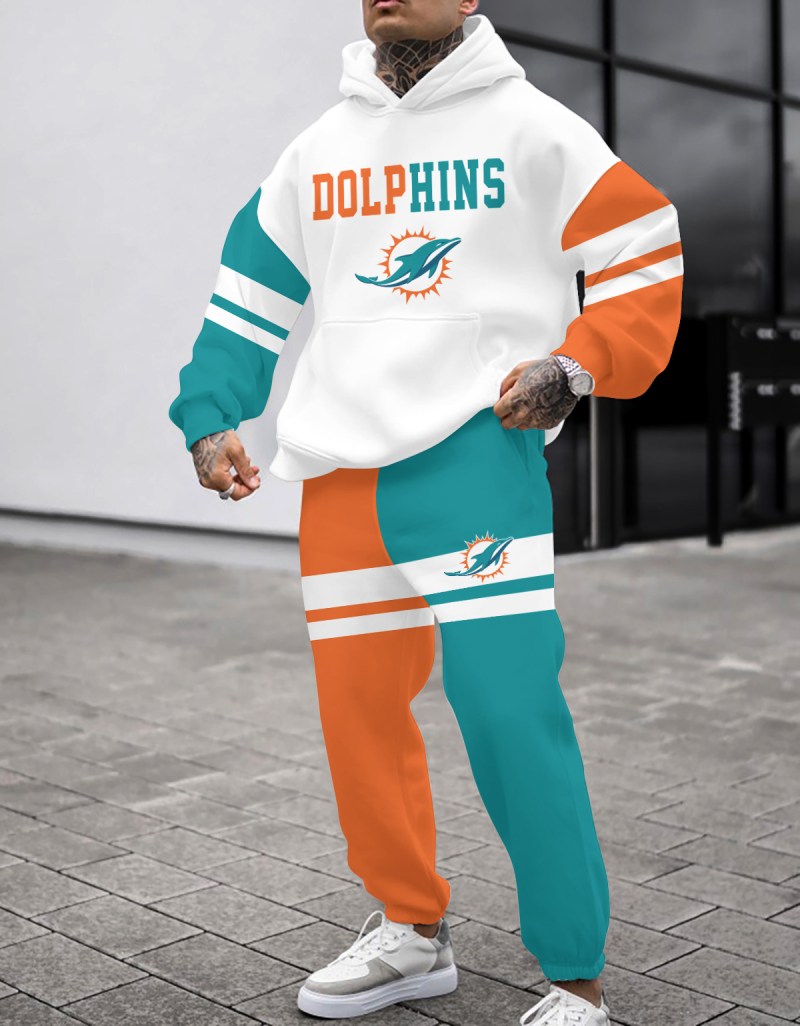 Miami Dolphins Hoodie and Sweatpants Combo