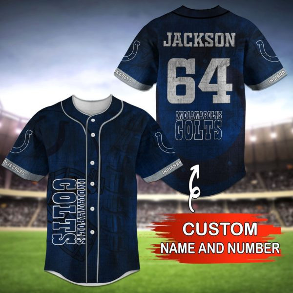 Indianapolis Colts Personalized Baseball Jersey