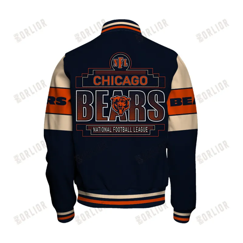 Chicago Bears Varsity Jacket Back