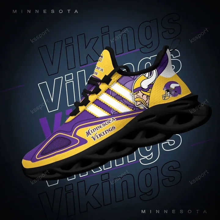 Minnesota Vikings Yezy Running Sneakers Image 3