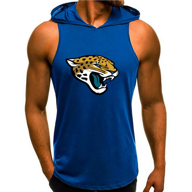 Jacksonville Jaguars Man Gym-Sport Hoodie Vest Image 3