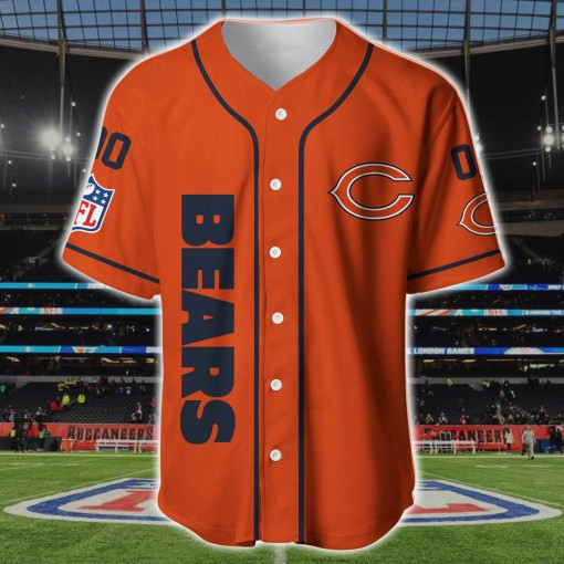 Chicago Bears Personalized Baseball Jersey
